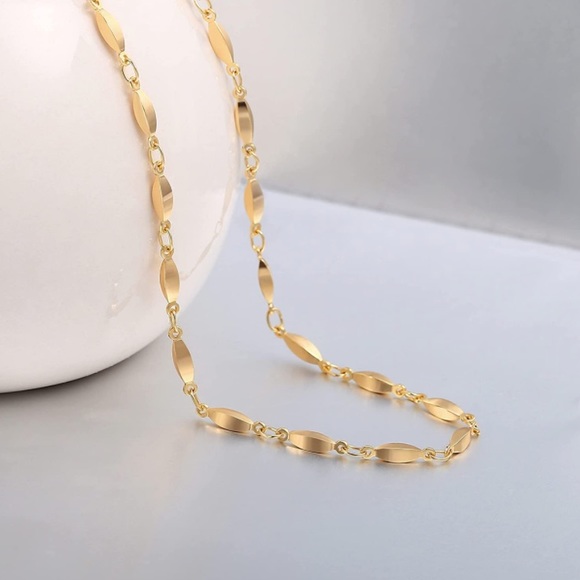 14k Yellow Gold Plated Bead Necklace - Picture 3 of 3